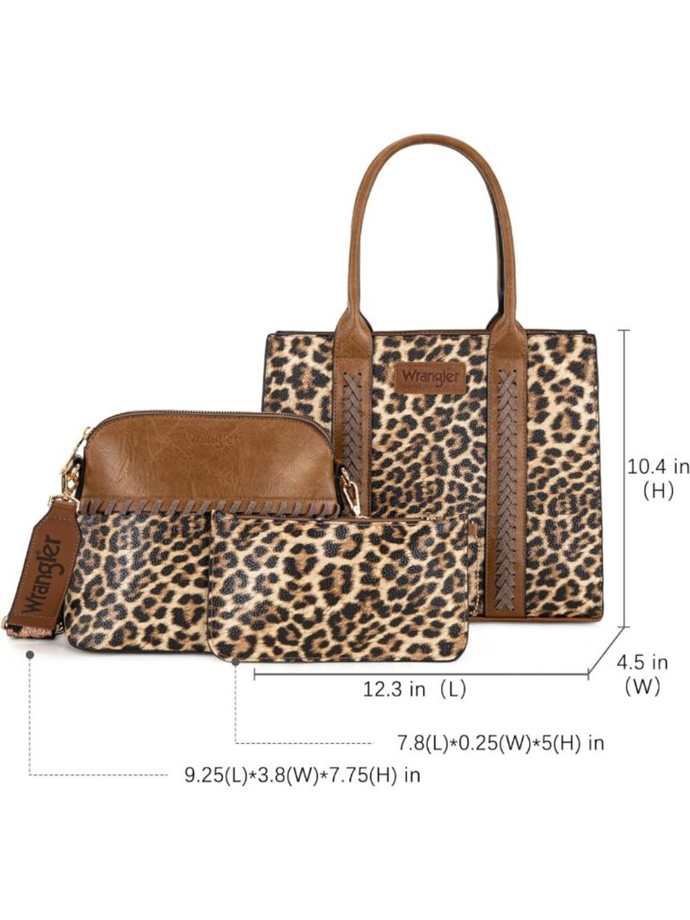 Stylish 3PC Women's Tote, Crossbody Handbag & Wallet Set with Guitar Strap - Picture 4 of 8